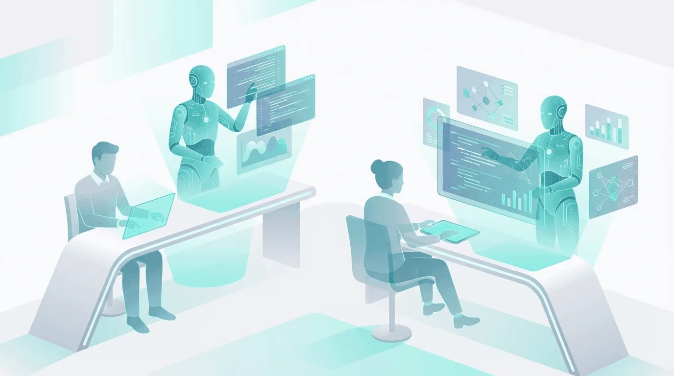 Custom AI systems integrated with business tools — AI employees, agents, and workflow automation